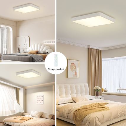 Brilagi - LED regulējams griestu gaismeklis POOL SQUARE LED/48W/230V 3000-6000K 50x50 cm balts + tālvadība