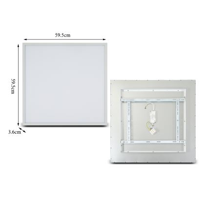 Brilagi - regulējams LED griestu gaismeklis SLIMFRAME LED/58W/230V 60x60 cm 3000-6000K balta + tālvadības pults