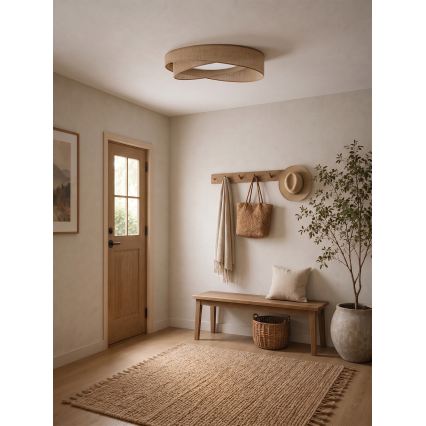 BRILAGI - LED dimējams griestu gaismeklis VELVET TWIST LED/36W/230V 3000-6000K Ø 65 cm Wi-Fi Tuya Beacon bēša + tālvadības pults