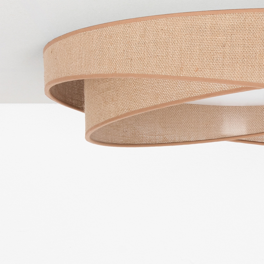BRILAGI - LED dimējams griestu gaismeklis VELVET TWIST LED/36W/230V 3000-6000K Ø 65 cm Wi-Fi Tuya Beacon bēša + tālvadības pults