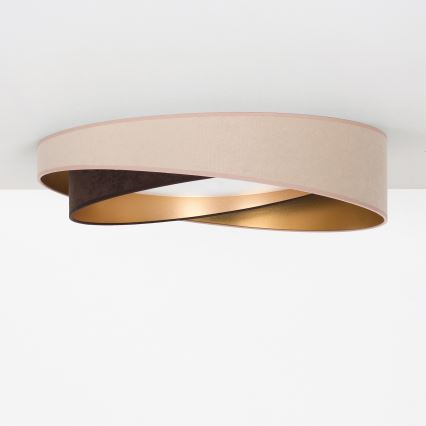 BRILAGI - Spilgtuma regulējamā LED griestu lampa VELVET TWIST LED/36W/230V 3000-6000K Ø 65 cm Wi-Fi Tuya Beacon bēša/brūna/zelta + tālvadības pults