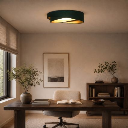 BRILAGI - LED regulējams griestu gaismeklis VELVET TWIST LED/36W/230V 3000-6000K Ø 65 cm Wi-Fi Tuya Beacon zaļš/zeltains + tālvadības pults