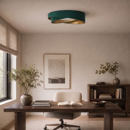 BRILAGI - LED regulējams griestu gaismeklis VELVET TWIST LED/36W/230V 3000-6000K Ø 65 cm Wi-Fi Tuya Beacon zaļš/zeltains + tālvadības pults