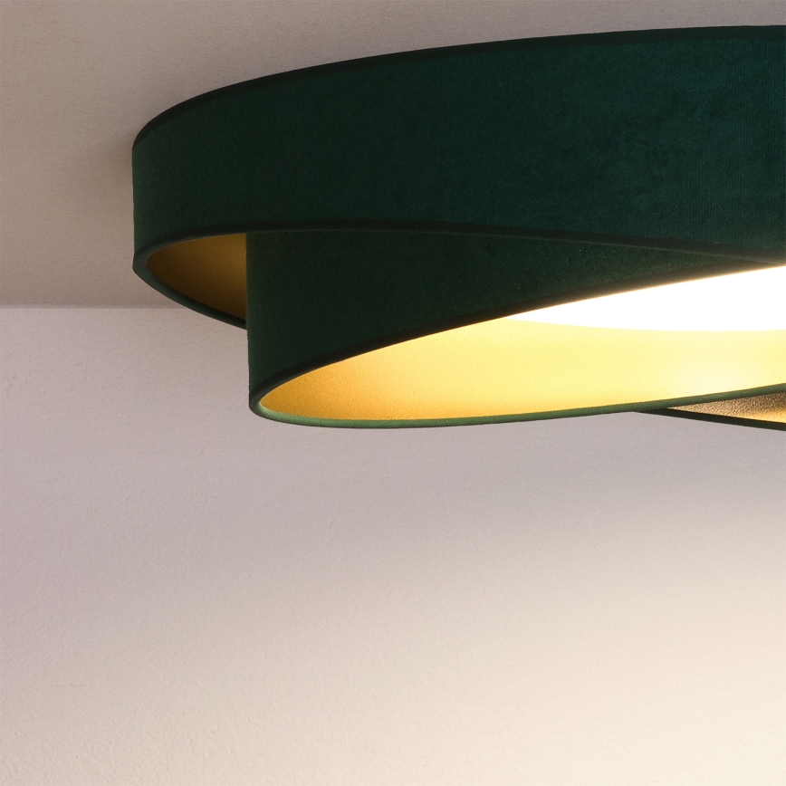 BRILAGI - LED regulējams griestu gaismeklis VELVET TWIST LED/36W/230V 3000-6000K Ø 65 cm Wi-Fi Tuya Beacon zaļš/zeltains + tālvadības pults