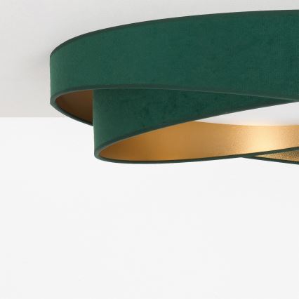 BRILAGI - LED regulējams griestu gaismeklis VELVET TWIST LED/36W/230V 3000-6000K Ø 65 cm Wi-Fi Tuya Beacon zaļš/zeltains + tālvadības pults