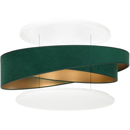 BRILAGI - LED regulējams griestu gaismeklis VELVET TWIST LED/36W/230V 3000-6000K Ø 65 cm Wi-Fi Tuya Beacon zaļš/zeltains + tālvadības pults