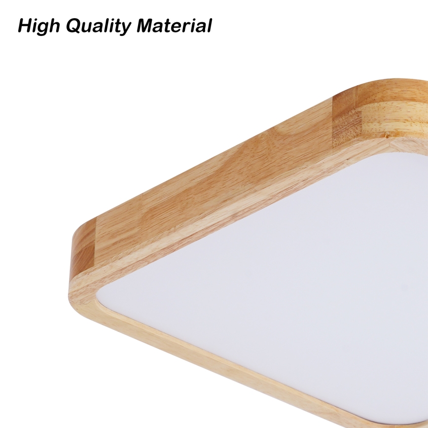 BRILAGI - LED Dimmējams griestu lukturis WOODLINE SQUARE LED/48W/230V 3000-6000K ozols 40x40 cm + tālvadības pults