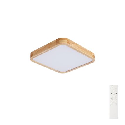 BRILAGI - LED Dimmējams griestu lukturis WOODLINE SQUARE LED/48W/230V 3000-6000K ozols 40x40 cm + tālvadības pults