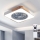 Brilagi - LED regulējams griestu gaismeklis ar ventilatoru LED/38W/230V 3000-6500K 3000-6500K 50x50 cm balts/ozols + ar tālvadības pulti
