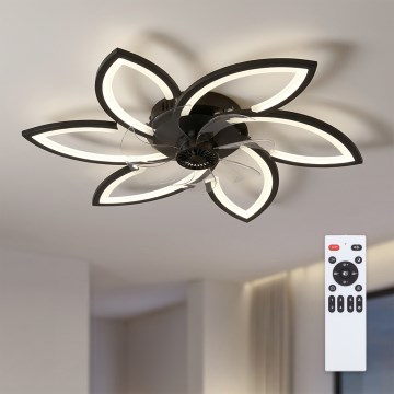 Brilagi - LED regulējams griestu gaismeklis ar ventilatoru LED/50W/230V 3000-6500K melns + tālvadības pults