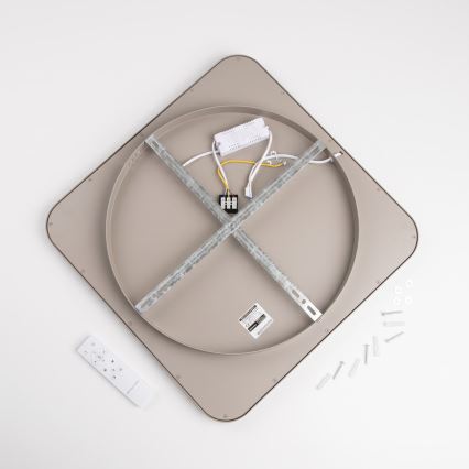 BRILAGI - LED griestu lampa ar regulējamu spilgtumu FALCON SLIM LED/50W/230V 3000-6500K 50x50 cm balta/bēša + tālvadības pults