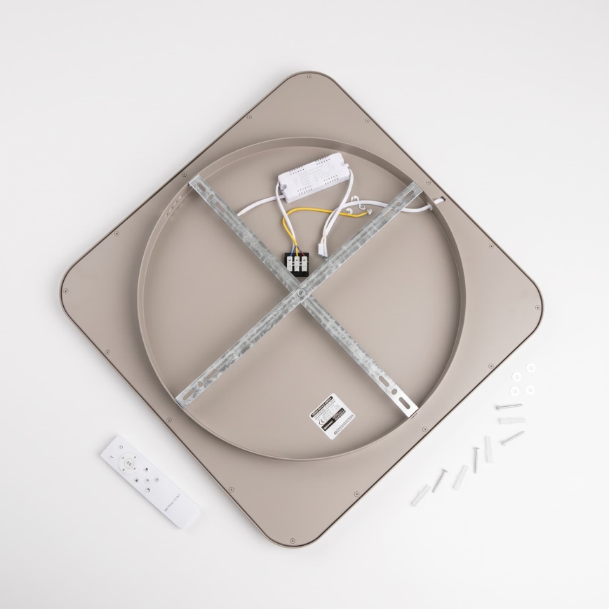 BRILAGI - LED griestu lampa ar regulējamu spilgtumu FALCON SLIM LED/50W/230V 3000-6500K 50x50 cm balta/bēša + tālvadības pults