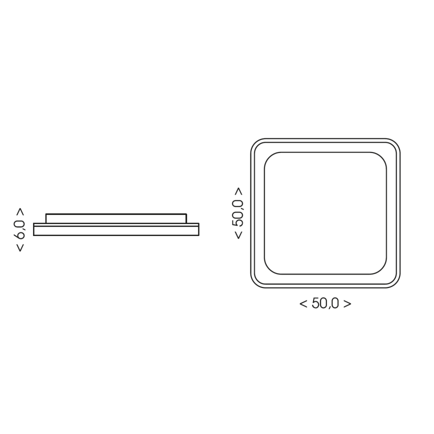 BRILAGI - LED griestu lampa ar regulējamu spilgtumu FALCON SLIM LED/50W/230V 3000-6500K 50x50 cm balta/bēša + tālvadības pults