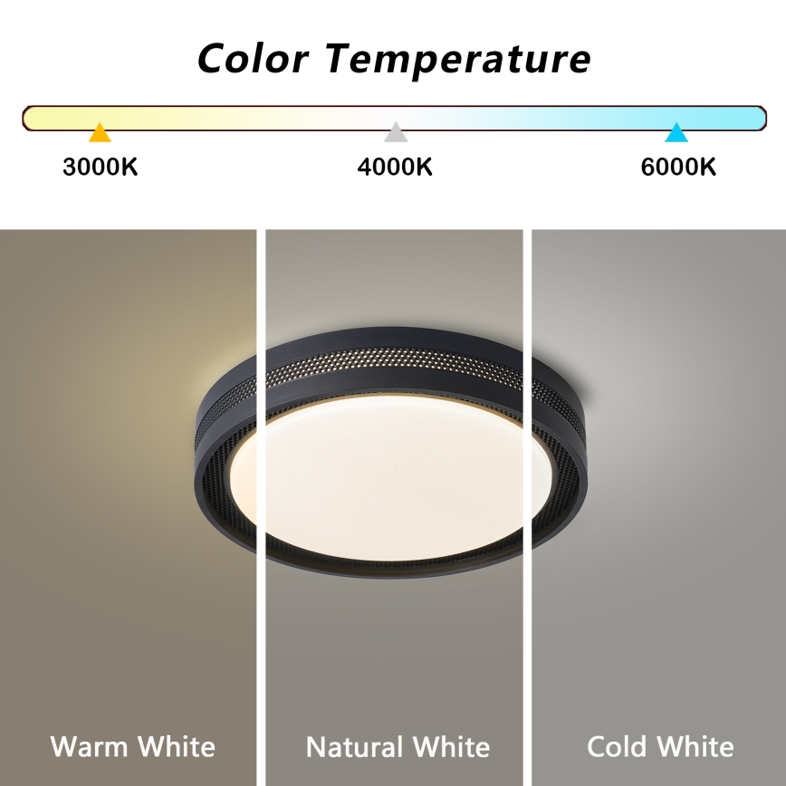 Brilagi - Dimmējama LED griestu lampa KREON LED/54W/230V 3000-6000K balta Ø 38 cm + tālvadības pults