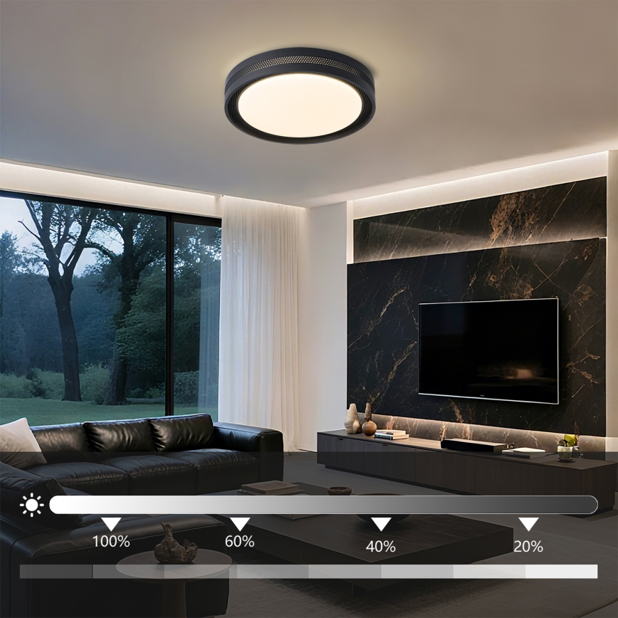 Brilagi - Dimmējama LED griestu lampa KREON LED/54W/230V 3000-6000K balta Ø 38 cm + tālvadības pults