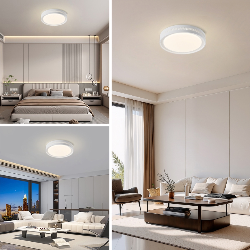 Brilagi - LED dimmējams griestu gaismeklis KREON LED/54W/230V 3000-6000K balts diam. 38 cm + tālvadība