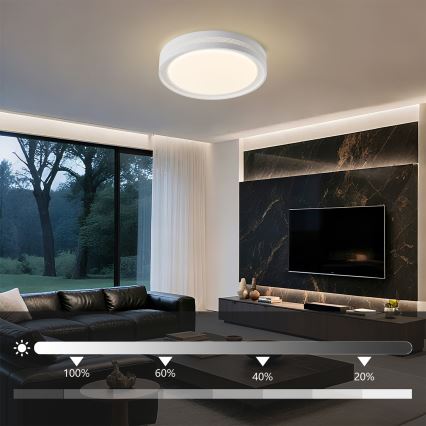 Brilagi - LED dimmējams griestu gaismeklis KREON LED/54W/230V 3000-6000K balts diam. 38 cm + tālvadība