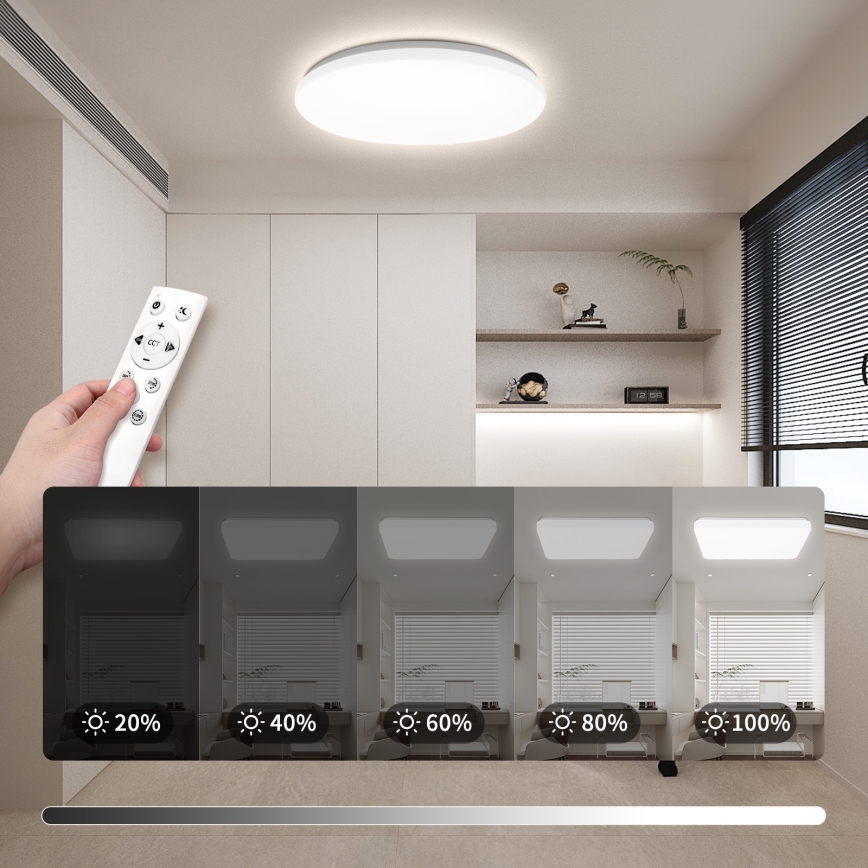 Brilagi - LED dimmējams griestu gaismeklis MILKY WAY LED/36W/230V 3000-6500K Ø48 cm + tālvadība