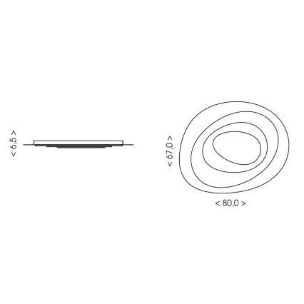 Brilagi - LED dimmējams griestu gaismeklis MODERN MAXI LED/87W/230V 3000-6000K 67x80 cm + ar tālvadības pulti