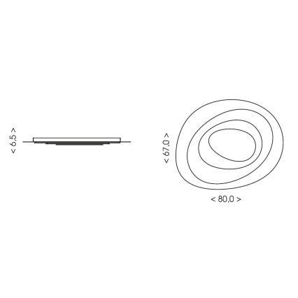 Brilagi - LED dimmējams griestu gaismeklis MODERN MAXI LED/87W/230V 3000-6000K 67x80 cm + ar tālvadības pulti