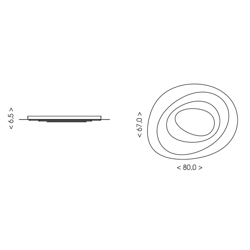 Brilagi - LED dimmējams griestu gaismeklis MODERN MAXI LED/87W/230V 3000-6000K 67x80 cm + ar tālvadības pulti