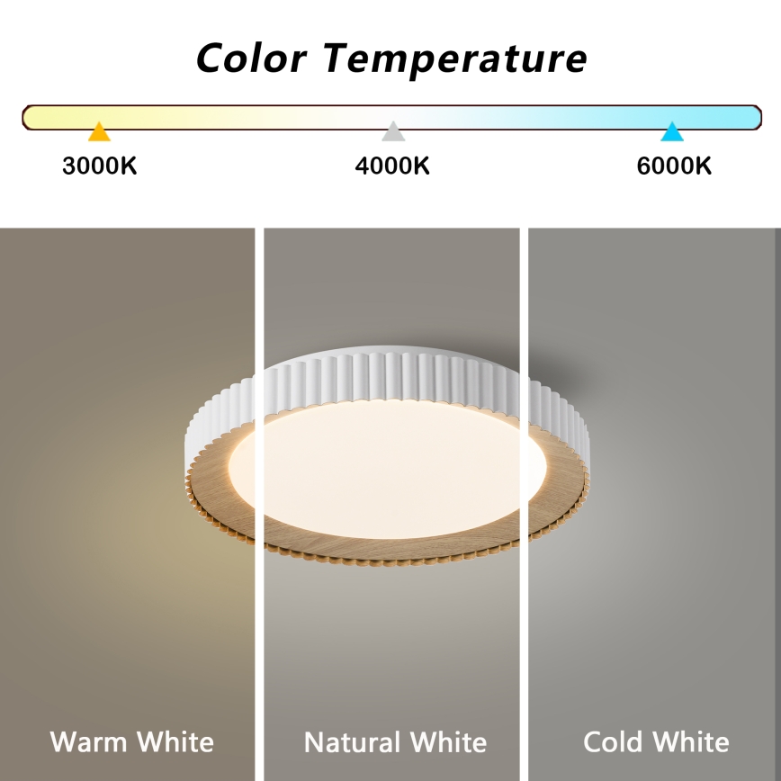 Brilagi - dimējama LED griestu lampa NEXO LED/48W/230V 3000-6000K balta Ø43 cm + tālvadība