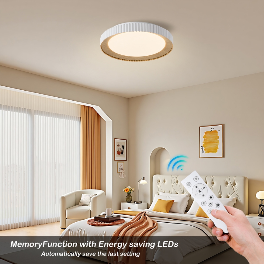 Brilagi - dimējama LED griestu lampa NEXO LED/48W/230V 3000-6000K balta Ø43 cm + tālvadība