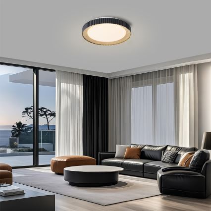 Brilagi - dimmējams griestu gaismeklis NEXO LED/48W/230V 3000-6000K melns Ø 43 cm + tālvadības pults