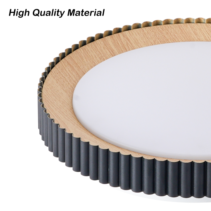 Brilagi - dimmējams griestu gaismeklis NEXO LED/48W/230V 3000-6000K melns Ø 43 cm + tālvadības pults