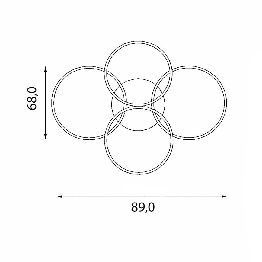 Brilagi - LED regulējams griestu gaismeklis ORBITS LED/52W/230V 3000-6000K + tālvadības pults