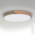 BRILAGI - LED regulējams griestu gaismeklis PILANA LED/60W/230V 3000-6500K ozols/bēšs Ø 60 cm + tālvadības pults
