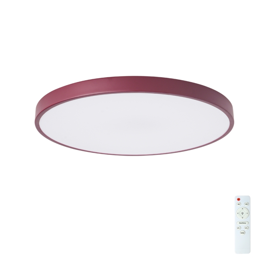 Brilagi - LED dimējama griestu lampa POOL LED/60W/230V 3000-6000K Ø 60 cm burgundijas krāsa + tālvadības pults