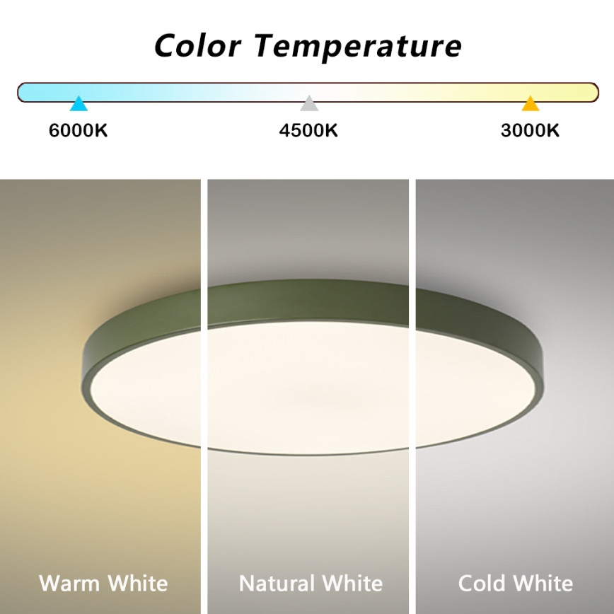 Brilagi - LED griestu gaismeklis ar regulējamu spilgtumu POOL LED/60W/230V 3000-6000K Ø 60 cm zaļš + tālvadības pulti