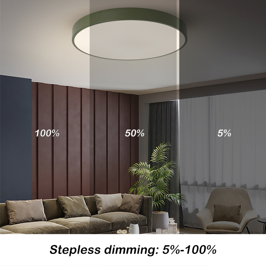 Brilagi - LED griestu gaismeklis ar regulējamu spilgtumu POOL LED/60W/230V 3000-6000K Ø 60 cm zaļš + tālvadības pulti