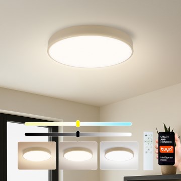 Brilagi - LED regulējams griestu gaismeklis POOL SMART LED/48W/230V 3000-6000K Ø 40 cm Wi-Fi Tuya bēšs + tālvadības pults
