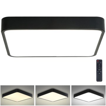 Brilagi - LED regulējams griestu gaismeklis POOL SQUARE LED/48W/230V 3000-6000K 50x50 cm melns + tālvadības pults