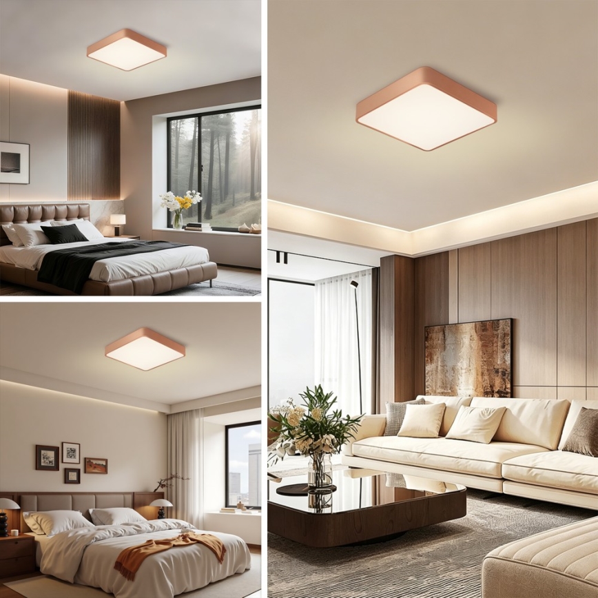 BRILAGI - LED regulējams griestu gaismeklis POOL SQUARE LED/48W/230V 3000-6000K 50x50 cm bronzas krāsā + tālvadības pults