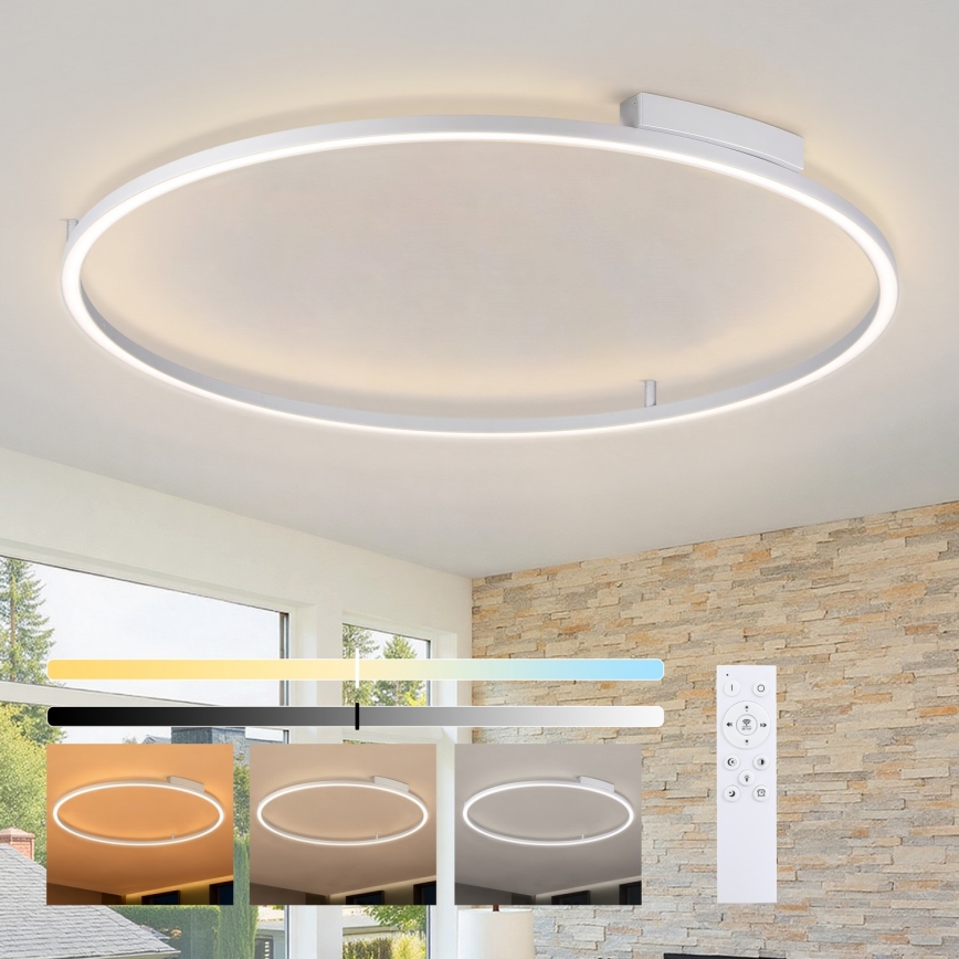 Brilagi - LED regulējams griestu gaismeklis PORTOFINO LED/85W/230V 3000-6000K Ø 120 cm sudraba + tālvadība