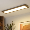 Brilagi - LED regulējams griestu gaismeklis SLIMFRAME WOOD LED/58W/230V 124x33,7 cm 3000-6000K brūna + tālvadības pults