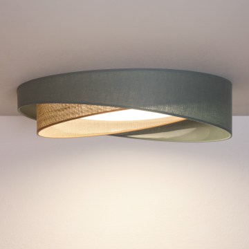 BRILAGI - LED regulējams griestu gaismeklis VELVET TWIST LED/36W/230V 3000-6000K Ø 65 cm Wi-Fi Tuya Beacon zaļš/bēšs + tālvadības pults