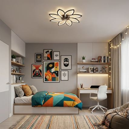 Brilagi - regulējams LED griestu ventilators LED/43W/230V Ø 90 cm melns + tālvadības pults