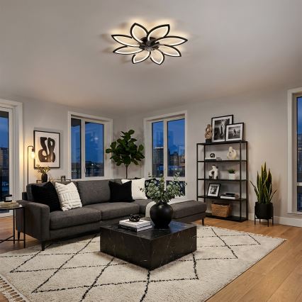 Brilagi - regulējams LED griestu ventilators LED/43W/230V Ø 90 cm melns + tālvadības pults