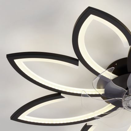 Brilagi - regulējams LED griestu ventilators LED/43W/230V Ø 90 cm melns + tālvadības pults