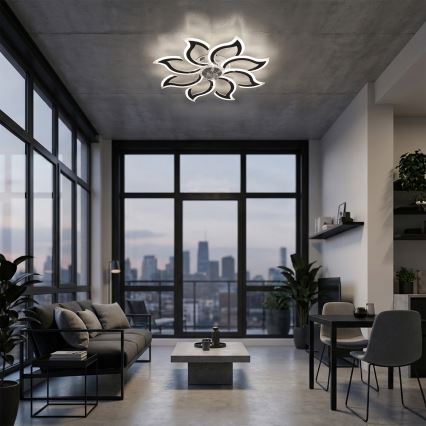 Brilagi - LED dimējams griestu ventilators LED/44W/230V 3000-6500K diametrs 90 cm melns + tālvadības pults