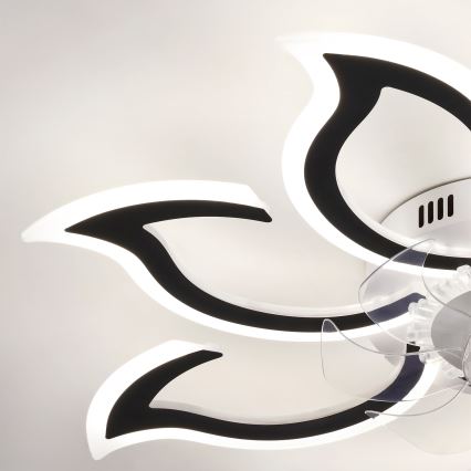 Brilagi - LED dimējams griestu ventilators LED/44W/230V 3000-6500K diametrs 90 cm melns + tālvadības pults
