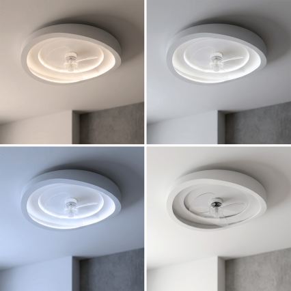 Brilagi - LED aptumšojams griestu ventilators LED/80W/230V 3000–6500K Ø 50 cm balts + tālvadības pults