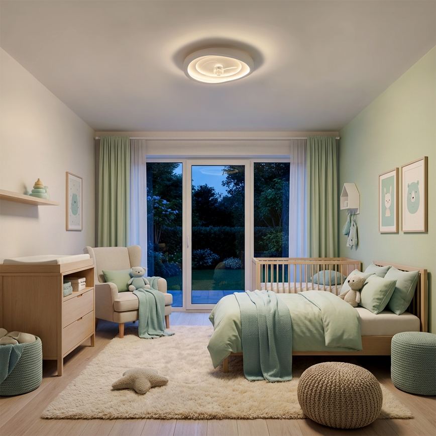 Brilagi - LED aptumšojams griestu ventilators LED/80W/230V 3000–6500K Ø 50 cm balts + tālvadības pults
