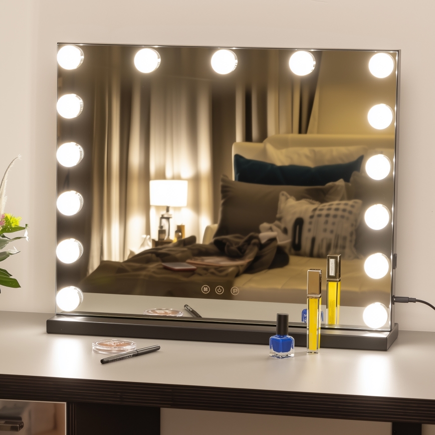 Brilagi - LED regulējams grima spogulis HOLLYWOOD LED/15W/230V 3000/4000/6500K