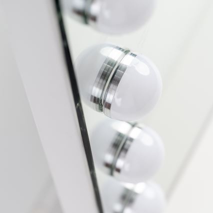 BRILAGI - LED Regulējams grima spogulis HOLLYWOOD LED/15W/230V CCT + 2x USB 55x77 cm balts