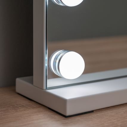 BRILAGI - LED Regulējams grima spogulis HOLLYWOOD LED/15W/230V CCT + 2x USB 55x77 cm balts
